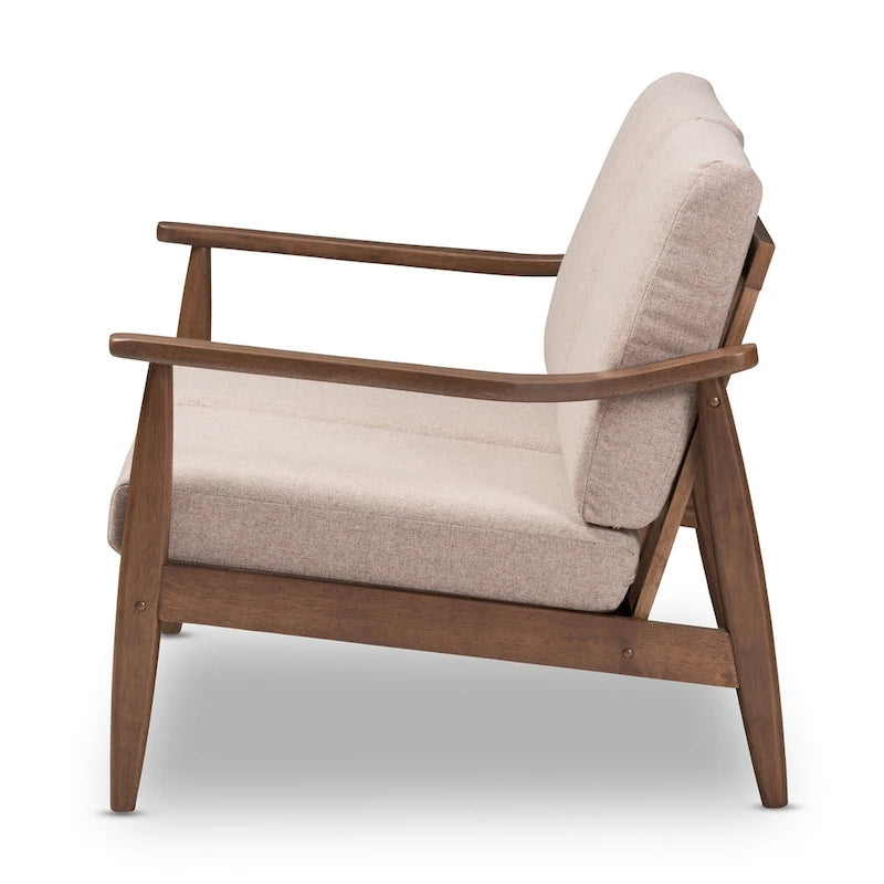 Mid-century-loveseat van Baxton Studio