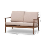 Mid-century-loveseat van Baxton Studio