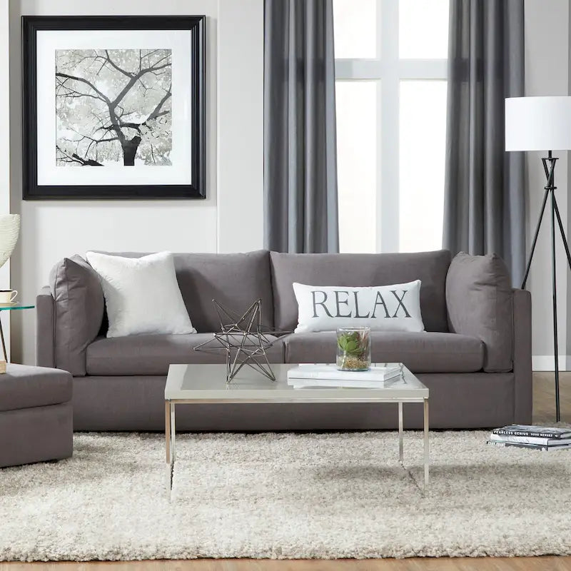 Roundhill Furniture Enda, párnázott háttámlás, szövetből készült, 3 részes kanapé- és pihenőfotel-garnitúra