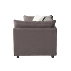 Roundhill Furniture Enda, párnázott háttámlás, szövetből készült, 3 részes kanapé- és pihenőfotel-garnitúra