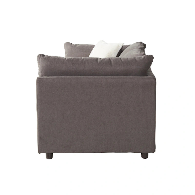 Roundhill Furniture Enda, párnázott háttámlás, szövetből készült, 3 részes kanapé- és pihenőfotel-garnitúra