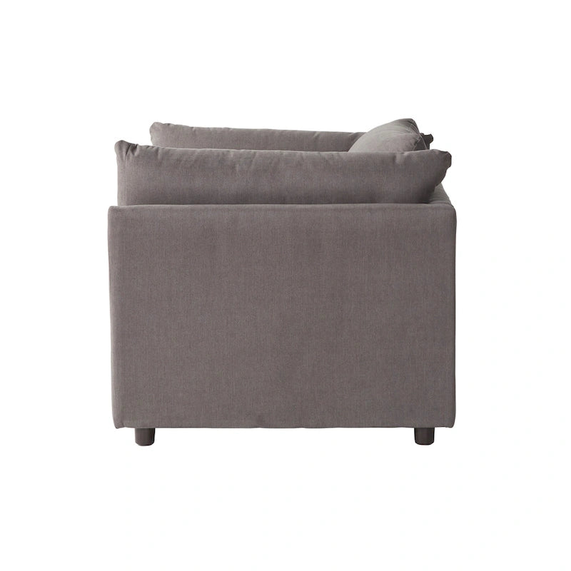 Roundhill Furniture Enda, párnázott háttámlás, szövetből készült, 3 részes kanapé- és pihenőfotel-garnitúra
