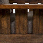 Jimo 3-teiliges Sofa-Set aus rustikaler Eiche und Leinenstoff von Furniture of America