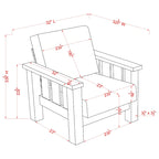 Jimo 3-teiliges Sofa-Set aus rustikaler Eiche und Leinenstoff von Furniture of America