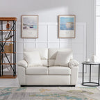 Morden Fort gepolsterte Loveseats für das Wohnzimmer, 2-Sitzer-Sofa aus Kunstleder