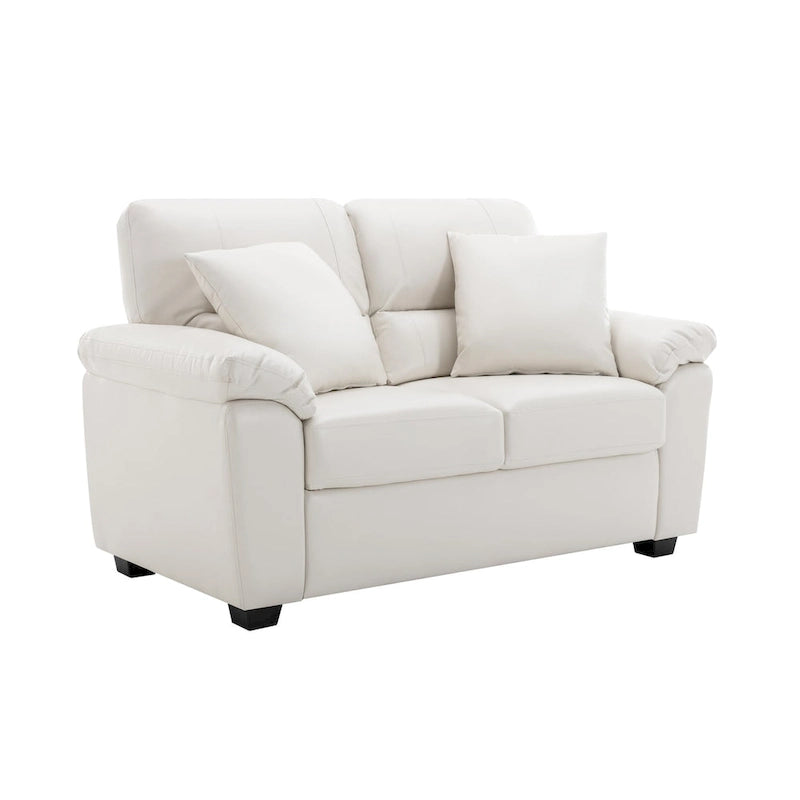 Morden Fort gepolsterte Loveseats für das Wohnzimmer, 2-Sitzer-Sofa aus Kunstleder