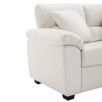 Morden Fort gepolsterte Loveseats für das Wohnzimmer, 2-Sitzer-Sofa aus Kunstleder