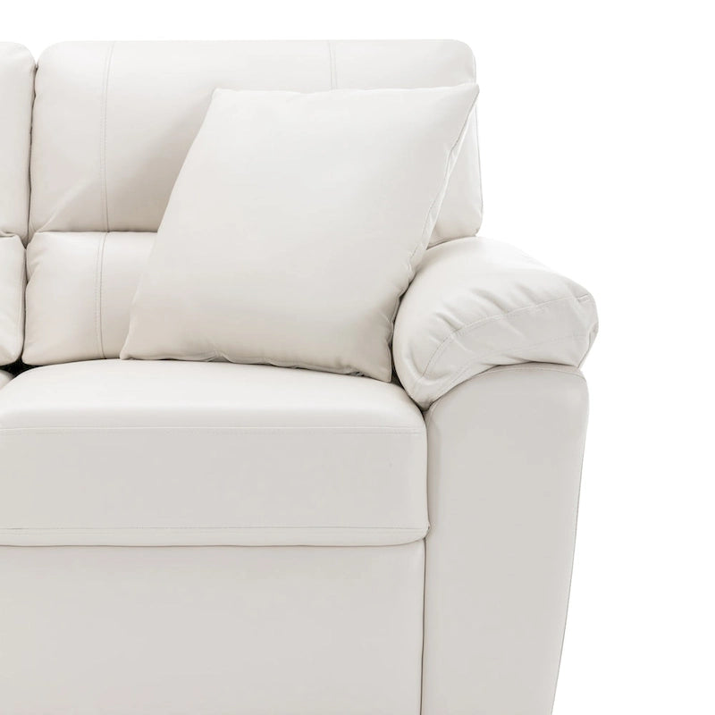 Morden Fort gepolsterte Loveseats für das Wohnzimmer, 2-Sitzer-Sofa aus Kunstleder