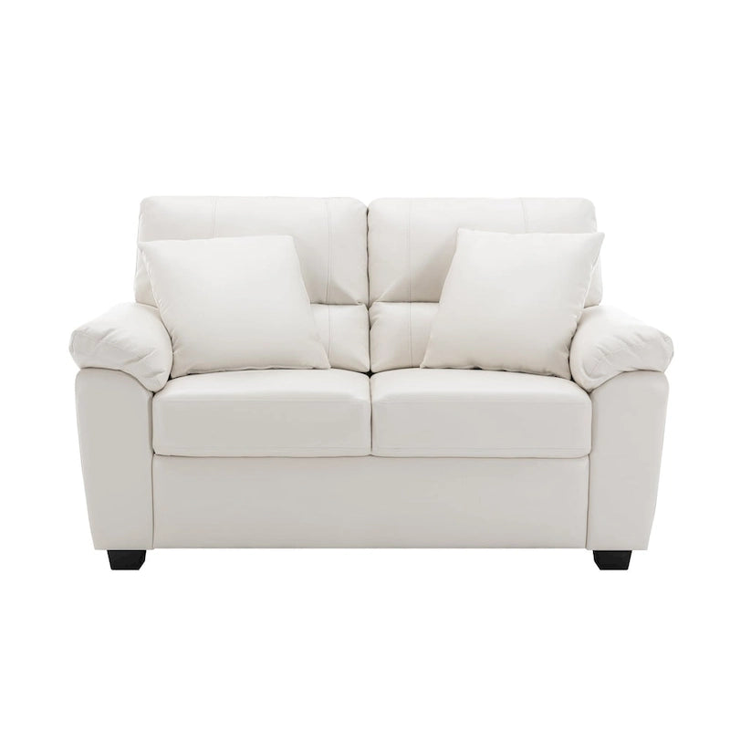 Morden Fort gepolsterte Loveseats für das Wohnzimmer, 2-Sitzer-Sofa aus Kunstleder