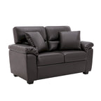 Morden Fort gepolsterte Loveseats für das Wohnzimmer, 2-Sitzer-Sofa aus Kunstleder