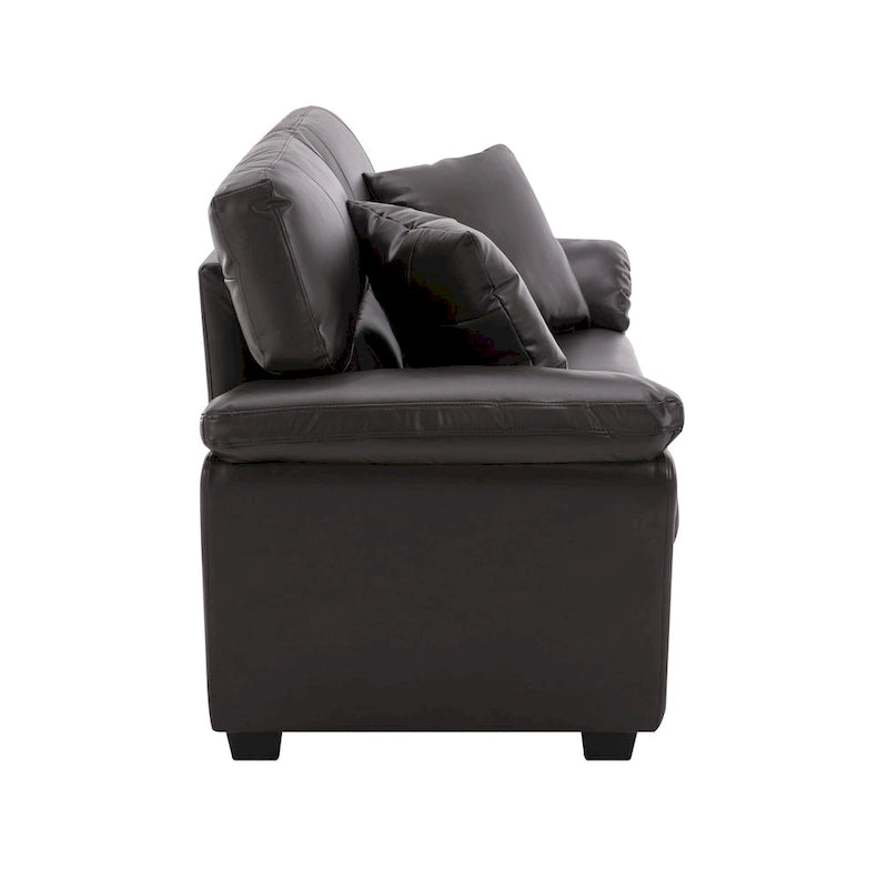 Morden Fort gepolsterte Loveseats für das Wohnzimmer, 2-Sitzer-Sofa aus Kunstleder