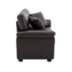 Morden Fort gepolsterte Loveseats für das Wohnzimmer, 2-Sitzer-Sofa aus Kunstleder