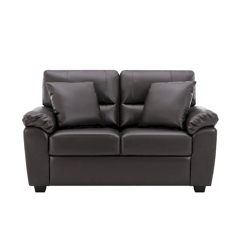 Morden Fort gepolsterte Loveseats für das Wohnzimmer, 2-Sitzer-Sofa aus Kunstleder