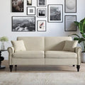 73 Nailhead Trim Sofa Rolled Arms Upholstered Loveseat