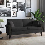 73 Nailhead Trim Sofa Rolled Arms Upholstered Loveseat