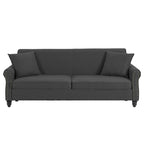 73 Nailhead Trim Sofa Rolled Arms Upholstered Loveseat