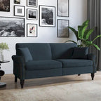 73 Nailhead Trim Sofa Rolled Arms Upholstered Loveseat