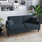 73 Nailhead Trim Sofa Rolled Arms Upholstered Loveseat