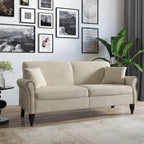 73 Nailhead Trim Sofa Rolled Arms Upholstered Loveseat