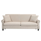 73 Nailhead Trim Sofa Rolled Arms Upholstered Loveseat