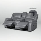 72 Width Modern Contemporary Faux Leather Manual Reclining Loveseat