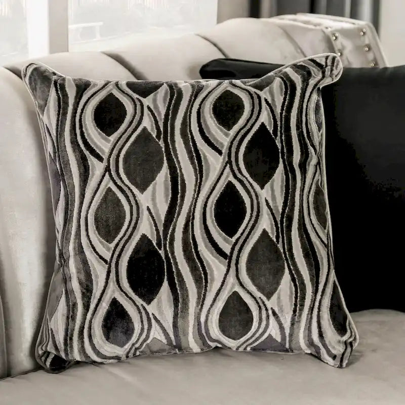 Vynn 2-teiliges Wohnzimmer-Set aus Chenille mit abfallenden Armlehnen im Übergangsstil von Furniture of America