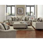 Canapé deux places Camero de Roundhill Furniture en tissu, avec dossier à coussins