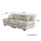 Minimalistische cloud-loveseat