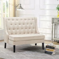 Banco loveseat moderno, sofá loveseat, banco tipo settee con respaldo alto para el comedor, la sala, el pasillo o la entrada