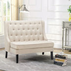 Banco loveseat moderno, sofá loveseat, banco tipo settee con respaldo alto para el comedor, la sala, el pasillo o la entrada