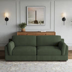 Nowoczesna 90-calowa sofa dwuosobowa z sztruksu z głębokim siedziskiem
