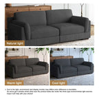 Nowoczesna 90-calowa sofa dwuosobowa z sztruksu z głębokim siedziskiem