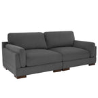 Nowoczesna 90-calowa sofa dwuosobowa z sztruksu z głębokim siedziskiem