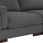 Nowoczesna 90-calowa sofa dwuosobowa z sztruksu z głębokim siedziskiem