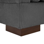 Nowoczesna 90-calowa sofa dwuosobowa z sztruksu z głębokim siedziskiem