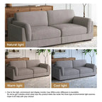 Nowoczesna 90-calowa sofa dwuosobowa z sztruksu z głębokim siedziskiem