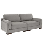 Nowoczesna 90-calowa sofa dwuosobowa z sztruksu z głębokim siedziskiem