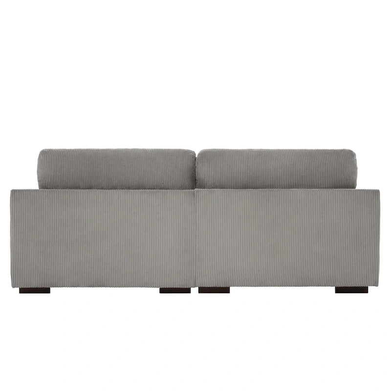 Nowoczesna 90-calowa sofa dwuosobowa z sztruksu z głębokim siedziskiem