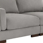 Nowoczesna 90-calowa sofa dwuosobowa z sztruksu z głębokim siedziskiem