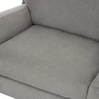 Nowoczesna 90-calowa sofa dwuosobowa z sztruksu z głębokim siedziskiem