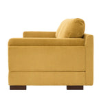 Nowoczesna 90-calowa sofa dwuosobowa z sztruksu z głębokim siedziskiem