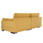 Nowoczesna 90-calowa sofa dwuosobowa z sztruksu z głębokim siedziskiem