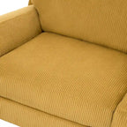 Nowoczesna 90-calowa sofa dwuosobowa z sztruksu z głębokim siedziskiem