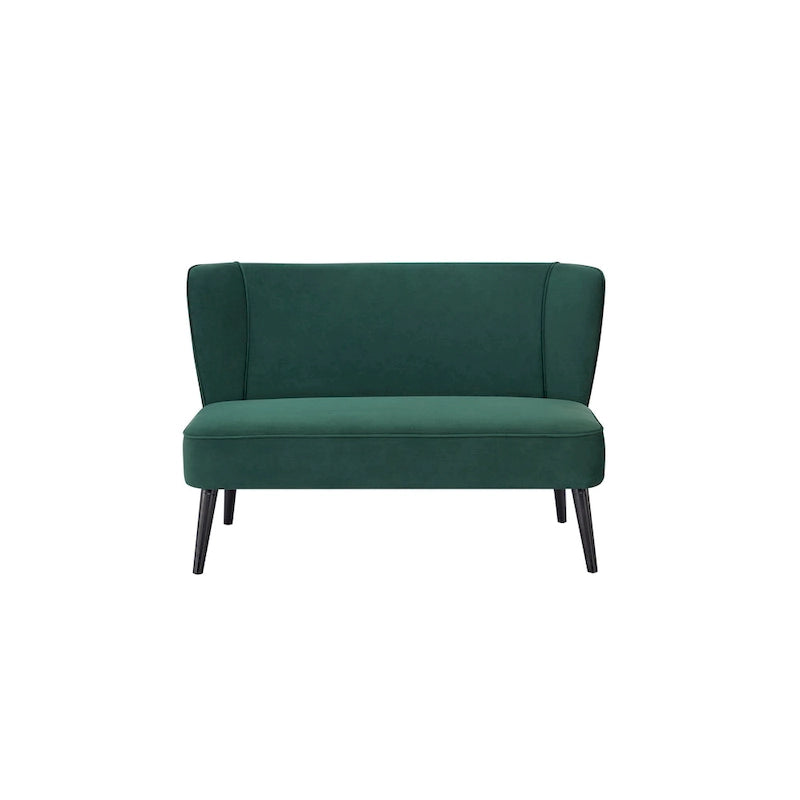 Divanetto Brooklawn con schienale alto e ali, stile metà secolo, di Porch & Den