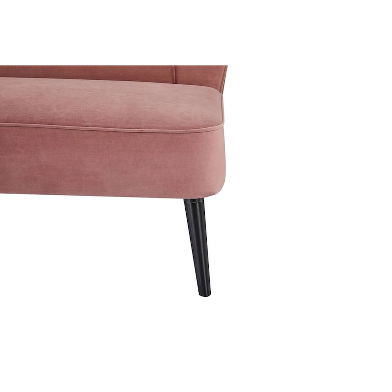 Divanetto Brooklawn con schienale alto e ali, stile metà secolo, di Porch & Den