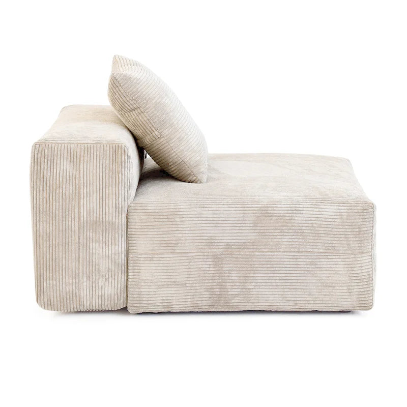 Sofá y loveseat cómodos de asiento profundo, tapizados de pana, con patas de madera maciza para la sala de estar