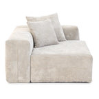 Sofá y loveseat cómodos de asiento profundo, tapizados de pana, con patas de madera maciza para la sala de estar
