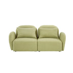 Living Room Furniture Lazy Sofa Loveseat Teddy Fabric White