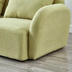 Living Room Furniture Lazy Sofa Loveseat Teddy Fabric White