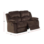 Loveseat met gewatteerde suède bekleding, chocoladebruin